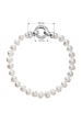 Obrázok pre Perlový náramok z pravých riečnych perál biely 23001.1