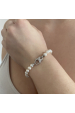 Obrázok pre Perlový náramok z pravých riečnych perál biely 23002.1