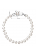 Obrázok pre Perlový náramok z pravých riečnych perál biely 23006.1