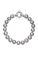 Obrázok pre Perlový náramok z pravých riečnych perál šedý 23010.3