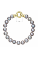 Obrázok pre Perlový náramok z pravých riečnych perál šedý 23010.3 grey pozlátené zapínanie
