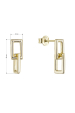 Obrázok pre Pozlátené náušnice dvojité obdĺžniky 61150
