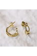 Obrázok pre Pozlátené náušnice elegantné polkruhy 61166