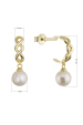 Obrázok pre Pozlátené náušnice so zavesenou riečnou perlou 21125.1