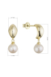 Obrázok pre Pozlátené náušnice so zavesenou riečnou perlou 21128.1