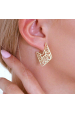Obrázok pre Pozlátené náušnice moderne vzorované 61172
