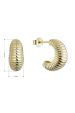 Obrázok pre Pozlátené náušnice polkruhy 61161