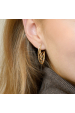 Obrázok pre Pozlátené náušnice s moderným vzorom 61171
