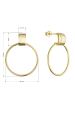 Obrázok pre Pozlátené náušnice visiace kruhy 61167