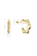 Obrázok pre Pozlátené strieborné náušnice nepravidelné kruhy 61110