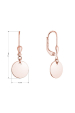 Obrázok pre Pozlátené strieborné náušnice placky 61134 rose gold
