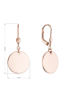 Obrázok pre Pozlátené strieborné náušnice placky veľké 61135 rose gold