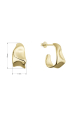 Obrázok pre Pozlátené strieborné náušnice s elegantnými líniami 61111