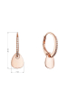 Obrázok pre Pozlátené strieborné náušnice so zavesenou placičkou 11722.1 rose gold