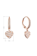 Obrázok pre Pozlátené strieborné náušnice so zaveseným srdiečkom 11720.1 rose gold