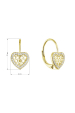 Obrázok pre Pozlátené strieborné náušnice srdiečka 11715.1