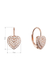 Obrázok pre Pozlátené strieborné náušnice trblietavé srdce 11714.1 rose gold