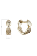 Obrázok pre Pozlátené strieborné náušnice tvarované kruhy 11614.1