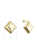 Obrázok pre Pozlátené strieborné náušnice veľké kosoštvorce 61128