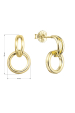 Obrázok pre Pozlátené strieborné náušnice visiace krúžky 61016