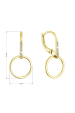 Obrázok pre Pozlátené strieborné náušnice visiaci krúžok 11539.1