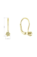 Obrázok pre Pozlátené visiace náušnice s Preciosa kryštálom 31322.3 jonquil