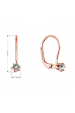 Obrázok pre Pozlátené visiace náušnice so Swarovski kryštálom 31322.1 rose gold