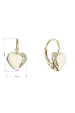Obrázok pre Pozlátené visiace náušnice srdiečka 11785.1