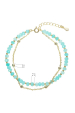 Obrázok pre Pozlátený dvojitý náramok s amazonitmi 13115.3
