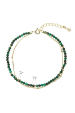 Obrázok pre Pozlátený dvojitý náramok s malachitmi 13114.3