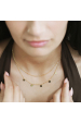 Obrázok pre Pozlátený náhrdelník dvojradový malé placky a guličky 62007