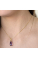 Obrázok pre Pozlátený náhrdelník s ametystom 12168.3