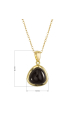 Obrázok pre Pozlátený náhrdelník s onyxom 12164.3
