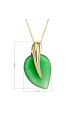 Obrázok pre Pozlátený náhrdelník so zeleným achátom 12171.3