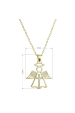 Obrázok pre Pozlátený strieborný náhrdelník anjel s krížikom 12123.1