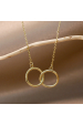 Obrázok pre Pozlátený strieborný náhrdelník s krúžkami 62026