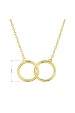Obrázok pre Pozlátený strieborný náhrdelník s krúžkami 62026