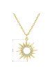 Obrázok pre Pozlátený strieborný náhrdelník slnka so zirkónmi 12115.1