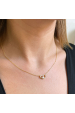 Obrázok pre Pozlátený strieborný náhrdelník so zirkónom biele srdce 12008.1