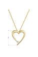 Obrázok pre Pozlátený strieborný náhrdelník srdca s jedným zirkónikom 12053.1