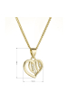 Obrázok pre Pozlátený strieborný náhrdelník srdca so zirkónmi 12074.1