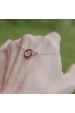 Obrázok pre Pozlátený strieborný Rose Gold náhrdelník krúžky so zirkónmi 12095.1 crystal