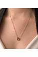 Obrázok pre Pozlátený strieborný Rose Gold náhrdelník krúžky so zirkónmi 12095.1 crystal