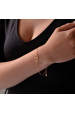 Obrázok pre Pozlátený strieborný Rose Gold náramok dve srdiečka 63009 rose