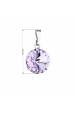 Obrázok pre Prívesok bižutérie so Swarovski kryštálmi fialový okrúhly 54001.3 violet