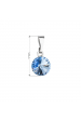 Obrázok pre Prívesok bižutérie so Swarovski kryštálmi modrý okrúhly 54018.3 sapphire