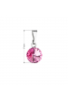 Obrázok pre Prívesok bižutérie so Swarovski kryštálmi ružový okrúhly 54018.3 rose