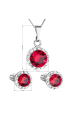 Obrázok pre Sada šperkov s kryštálmi Swarovski náušnice, retiazka a prívesok červené okrúhle 39352.3