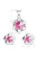 Obrázok pre Sada šperkov s kryštálmi Swarovski náušnice, retiazka a prívesok ružová kvietka 39173.3