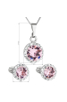 Obrázok pre Sada šperkov s kryštálmi Swarovski náušnice, retiazka a prívesok ružové okrúhle 39352.3 light rose